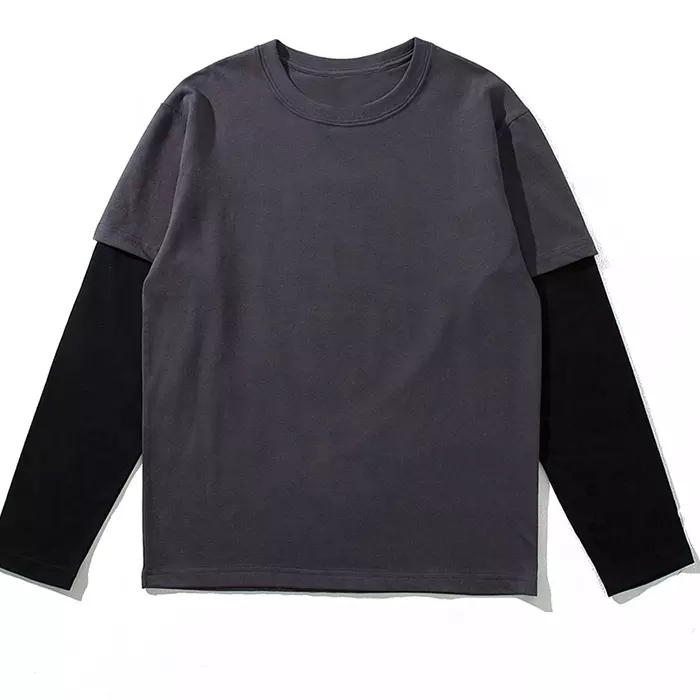 【完売品】soerte PATCHWORK LONG SLEEVE-T Wholesale Hip Hop Patchwork Long Sleeves Cotton T Shirt Men