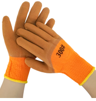 Guantes de Nitrilo Marrón Espumado de China, Guantes de Goma Naranja y Algodón Rojo para Construcción y Reparación de Automóviles - Product Image 2