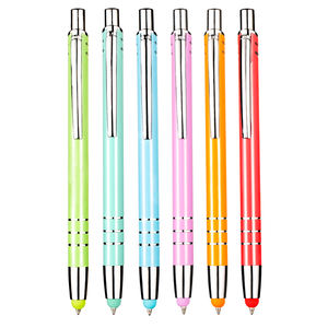 Stylo publicitaire en métal fin et élégant pour hôtel, avec gravure de logo personnalisé, écriture fine, encre noire et bleue - Product Image 6