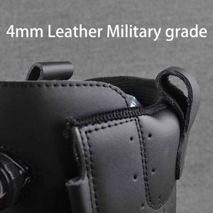 أحذية رجال الإطفاء الجلدية ذات مقدمة فولاذية مقاومة للماء ومضادة للثقب لجميع المواسم - Product Image 3