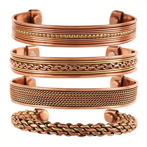 Stylish Pure <b>Copper</b> Magnetic Bracelet <b>Bangle</b> for Arthritis Relief Handmade Therapeutic Jewelry for Men & Women Gift Ready - Product Image 1