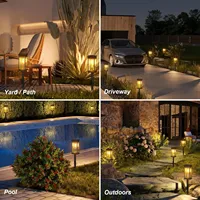 Lampe solaire à ampoule tungstène pour chemin extérieur, étanche IP54, blanc chaud, haute luminosité, capteur de lumière, rechargeable, faisceau 360°, jardin
