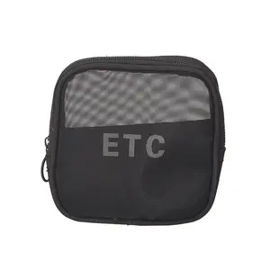 Waterproof Transparent Nylon Mesh Zipper Makeup Gargle Storage Portable Toiletry Bag Custom Logo Small Travel Cosmetic Bag