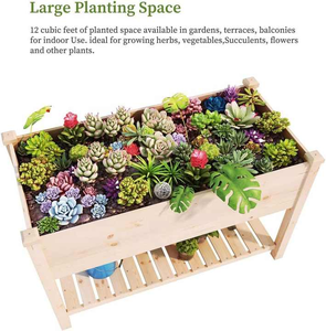 Scatola di fioriera in legno personalizzata con gambe fabbrica forniture <span class=keywords><strong>da</strong></span> giardino per ortaggi e fiori blocco giardino sollevato letto per matrimoni - Product Image 2