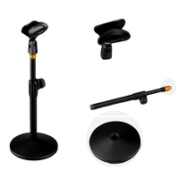 Support de microphone à disque tout métal, avec ou sans fil, capacité radio, micro de conférence, banc de bureau, support de table.