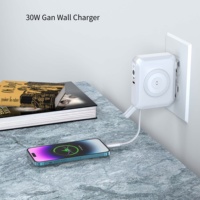 Banco de Energía Inalámbrico Magnético GaN de 15000 mAh y 65 W con Cable Integrado, Cargador Rápido para Portátil, Cargador de Viaje