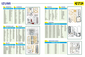 Kit di Riparazione Principale per Escavatori, Componenti Applicabili a Molteplici Modelli, Prodotti dalle Marche IZUMi e GTP - Product Image 5