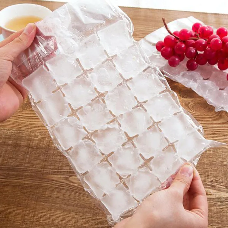 Одноразовый пластиковый прозрачный пакет для кубиков льда, индивидуальные полиэтиленовые пакеты для холодильника, пластиковые полиэтиленовые пакеты для малого бизнеса