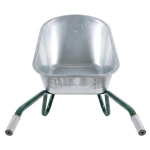 WB5008 110L Brouette de chantier robuste avec roue 4.00-8, plateau métallique en acier thermolaqué, chariot de jardin - Product Image 4