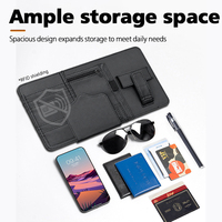 Organisateur de rangement pour pare-soleil de voiture de haute qualité, en cuir PVC, avec support pour téléphone, pochette à monnaie, logo personnalisé, compatible avec la plupart des pare-soleils de véhicules