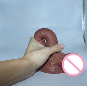Echthaut künstlicher Penis großer <span class=keywords><strong>Dildo</strong></span> riesiger Silikon-<span class=keywords><strong>Dildo</strong></span> mit starker saugglocke - Product Image 2