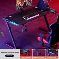 Escritorio de Juegos para Computadora en Forma de Z, Económico, con Luz RGB