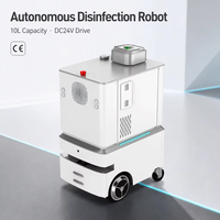 Robot de désinfection portable autonome de 10 L, canon à brouillard mobile avec télécommande et technologie plasma