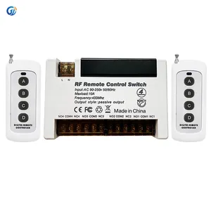 ac 433 rf receiver relay remote control rf 433mhz switch 4ch rf smart switch controller electrical remote switch 220v