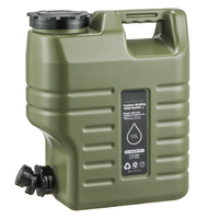 Seau de stockage d'eau en PE pour camping en plein air, design tactique portable pour voiture, capacité 11-18-25 litres, pour eau propre