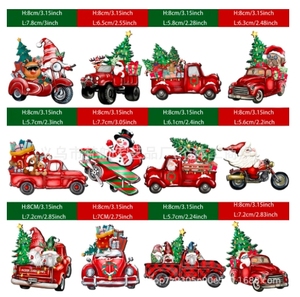 24ชิ้นของตกแต่งที่ทำจากไม้ป้ายแขวนของตกแต่งต้นคริสต์มาสของตกแต่งบ้านสำหรับงานเลี้ยงคริสต์มาสปีใหม่ - Product Image 6