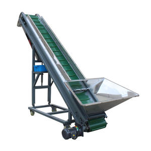 Mur incliné vert Pvc convoyeur ondulé paroi latérale à crampons Z Type tri échelle trémie système de convoyeur - Product Image 3