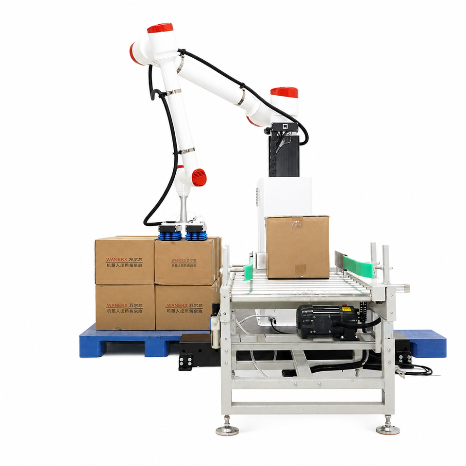 Conveyor Stacking Robot Palletizer 30kg with Vacuum Cups for Carton Box ...