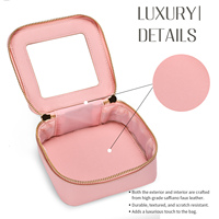Sacs de maquillage de voyage en PVC de luxe mignons, organisateurs de cosmétiques imperméables, étui résistant à l'eau durable, motif de logo