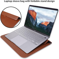 Housse pliable pour ordinateur portable, étui à rabat magnétique en cuir PU grain crocodile, sac de protection étanche pour ordinateur portable de 13/14/15,6 pouces