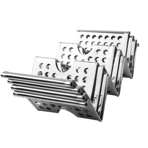 Soporte para Tortillas de Acero Inoxidable en Forma de W, Soporte Multiusos para Tacos y Crepas, Plateado, Grosor de 0.45 mm, para Fiestas - Product Image 2