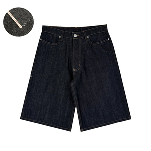 Custom Made Vintage Unique Personnalisation Denim Selvadge Shorts Noir Selvedge Carpenter Shorts - Product Image 1