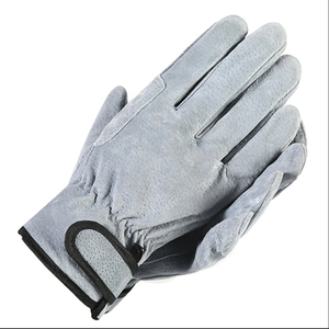 Domuz derisi deri kaynak eldiveni ısıya dayanıklı esnek <span class=keywords><strong>24CM</strong></span> gri iş güvenliği eldiveni kaynakçı için - Product Image 2