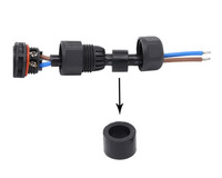 AOHUA 3Pin L connecteur de câble d'assemblage droit M23 IP68 LED adaptateur d'alimentation 3P pour éclairage Led pilote à lampe câble connexion