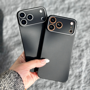 เคสโทรศัพท์ V-K01 Classic Aramid Fiber  วัสดุคาร์บอนไฟเบอร์  ฝาปิดแม่เหล็ก สำหรับ iPhone 15 16 17 Pro Max และ Samsung Android - Product Image 1