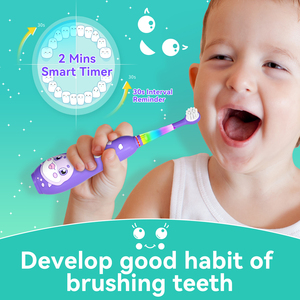 <span class=keywords><strong>Cepillo</strong></span> de <span class=keywords><strong>Dientes</strong></span> Eléctrico de Silicona para Bebés, Diseño de Delfín, Marca OEM Seago, con Luz LED de Colores - Product Image 5