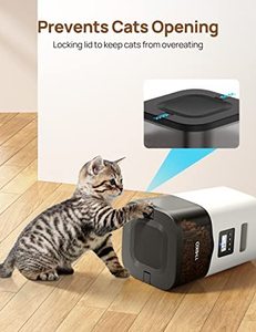 Tự động thông minh 3L/12.7 ly Pet <span class=keywords><strong>Cat</strong></span> Dog Food Dispenser lập trình hẹn giờ 1-4 bữa ăn/ngày phí nhựa <span class=keywords><strong>Feeder</strong></span> Pet Bowls feeders - Product Image 6