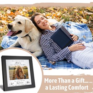 Cadre photo commémoratif pour animaux de compagnie en bois noir, cadre de souvenir pour chien et chat avec citation de sympathie pour les propriétaires <span class=keywords><strong>d</strong></span>'animaux - Product Image 6