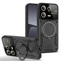 Étui de protection Lichicase avec anneau de protection d'objectif à grande fenêtre et support anti-collision pour Xiaomi Poco M8 M8 Pro, coque magnétique