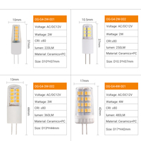 Ampoule LED G4 non dimmable AC/DC 12V 4W 480LM Céramique+PC Angle de faisceau 360° Source lumineuse pour lustre et applique murale Vente en gros
