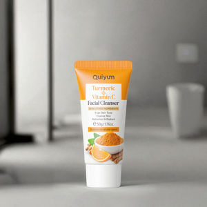 QUIYUM - Crema Hidratante Orgánica con Vitamina C de Marca Privada, Limpiador Facial con Cúrcuma para Eliminar Puntos Negros, para Todo Tipo de Piel - Product Image 3