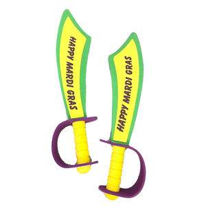 Bibelots personnalisés PGG Parade 18 "Foam Happy Mardi Gras Sword Toys - Product Image 1