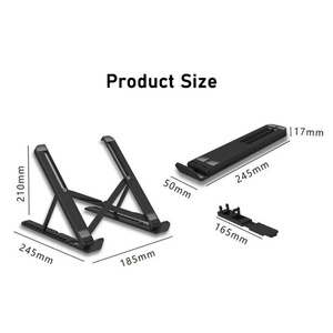 Soporte Plegable 2 en 1 de Plástico para Laptop y Teléfono, Ajustable en Altura, para Dispositivos de 10 a 15.6 Pulgadas - Product Image 5