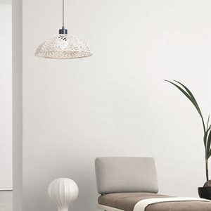 Bohemian Cotton <b>Rope</b> Lampshade Bell Shape Off White Eco Friendly Fabric Pendant <b>Light</b> Cover For Bedroom Homestay Hotel - Product Image 3