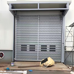 <span class=keywords><strong>Porte</strong></span> <span class=keywords><strong>de</strong></span> <span class=keywords><strong>garage</strong></span> à enroulement rapide en aluminium sur mesure avec moteur, panneaux <span class=keywords><strong>de</strong></span> sécurité, volets anti-ouragan pour l'extérieur des maisons - Product Image 2
