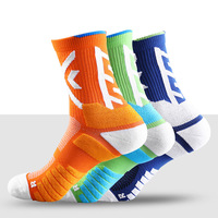 Chaussettes de sport d'extérieur Lidakang, épaisses, à semelle en tissu éponge, pour la randonnée et le trekking, absorbant la transpiration, à manchette longue, pour la course à pied, en nylon