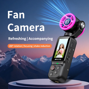 Telecamera Gimbal Portatile 1080P con Ventola 180° °   Videocamera HD Rotante per Vlog con Ventola di Raffreddamento, Action <span class=keywords><strong>Cam</strong></span> Portatile da 2000mAh - Product Image 2