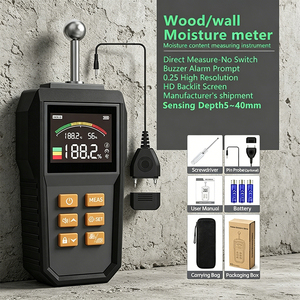 <span class=keywords><strong>Humidimètre</strong></span> sans broches pour bois, béton et matériaux de construction – Analyseur d'humidité non invasif - Product Image 1