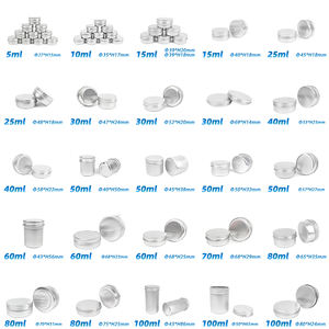Envases Redondos de Aluminio de 5g 30g 50ml 60g 100g 1 oz 2 Onzas, Tarros de Hojalata para Velas de 2 oz, Latas de 15g para Crema Cosmética - Product Image 5
