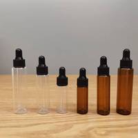 Flacon compte-gouttes en verre transparent bleu ambre vert Boston de 5 ml 10 ml 15 ml 5 ml 10 ml 15 ml