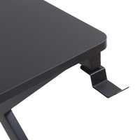 Échantillon gratuit Bureau d'ordinateur mural pliable en forme de L blanc portable pour cybercafé avec plateau en verre pliable pour jeux