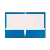 100/PDQ Carpeta de Archivo de Papel con Dos Bolsillos, Tamaño Carta, Color Azul Marino, Ecológica, con Textura de Cuero