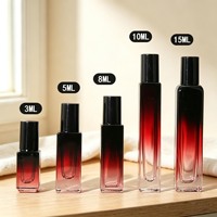 Petites bouteilles d'huiles essentielles 3ml 5ml 8ml 10ml 15ml, flacons carrés en verre pour décanter, échantillons