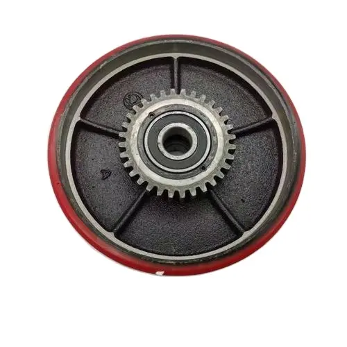 heavy duty solid cast iron core forklift wheel Polyurethane PU Steel Center Caster Wheels /Rollers