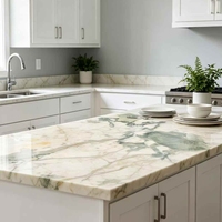 Dalles de marbre naturel pour murs de fond, décoration de cheminée intérieure, pierre paysagère durable et résistante à l'usure, pour meuble-lavabo de salle de bain