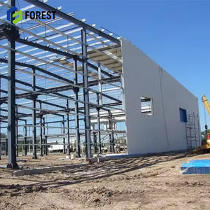 Taller de Estructura de Acero Rentable, Almacén Industrial Metálico Bien Ventilado para Clima Tropical - Product Image 1